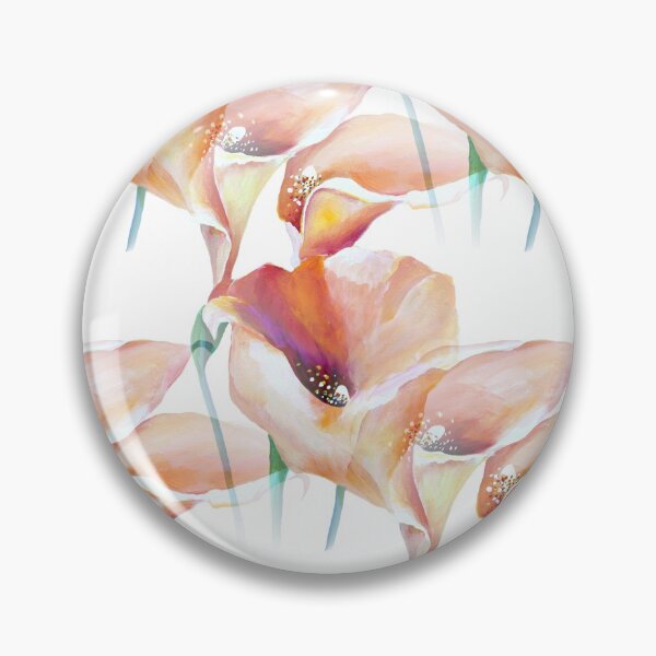 Item preview, Arum Zantedeschia Calla Flame Lilies in Watercolor Pattern designed and sold by Nisuris.