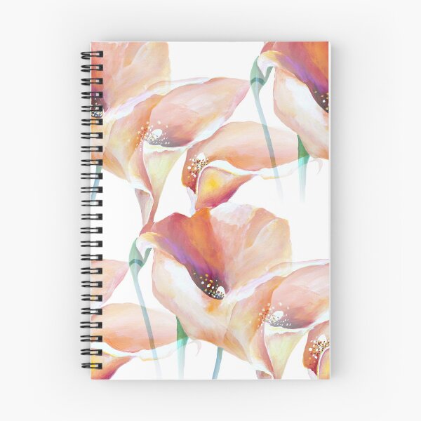 Item preview, Arum Zantedeschia Calla Flame Lilies in Watercolor Pattern designed and sold by Nisuris.