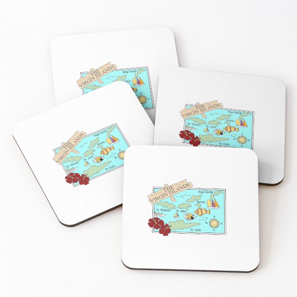 Item preview, u.s. virgin islands map designed and sold by abbygrayce.