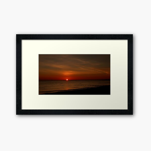 Sunset At Sea Framed Art Print