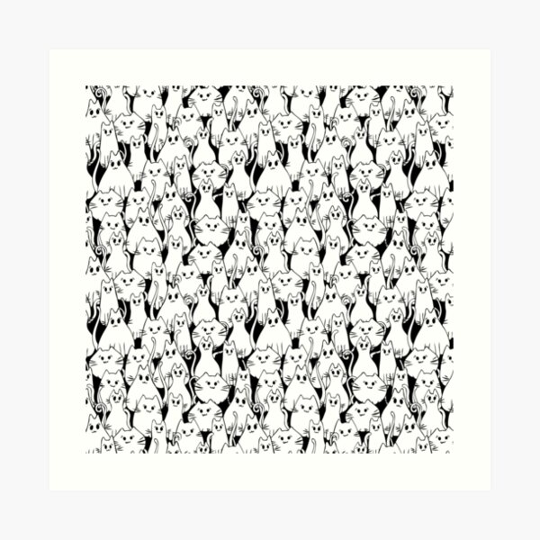 Cat Army Art Print