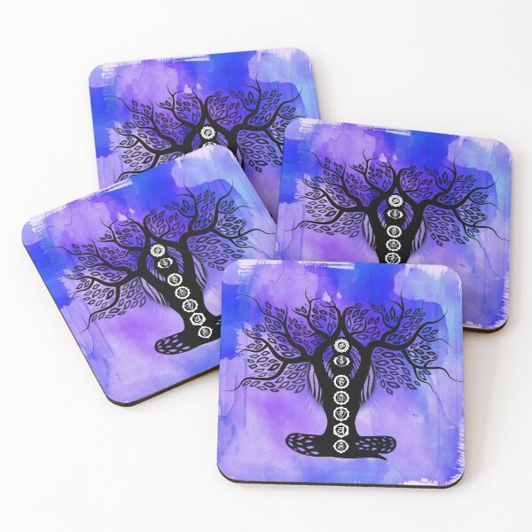 Item preview, Chakra Lady Tree - Watercolor Blue-Purple designed and sold by serenaking.