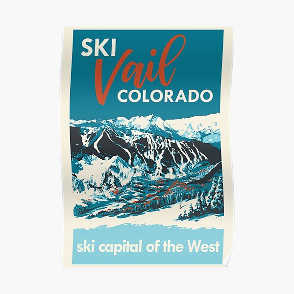 Ski Vail Colorado, vintage poster Poster