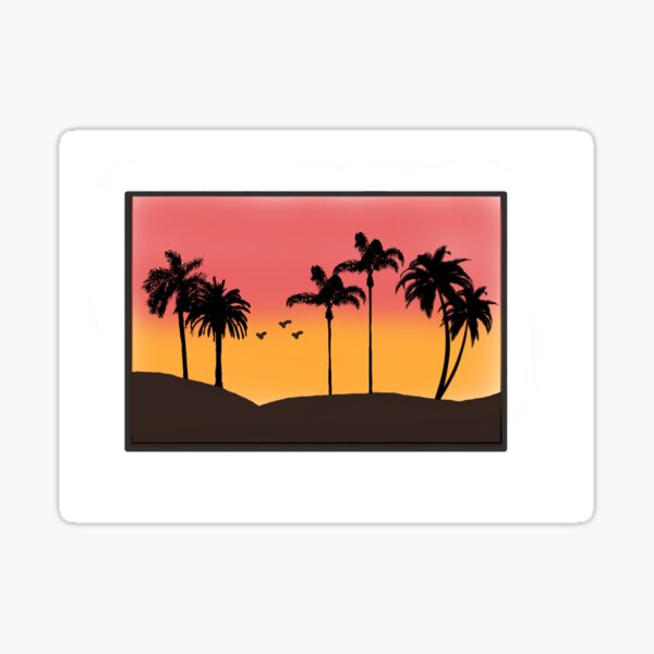 Coucher de soleil à Miami Sticker