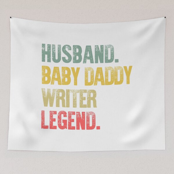Item preview, Funny Men Vintage T Shirt Husband Baby Daddy Writer Legend designed and sold by Bendthetrend.