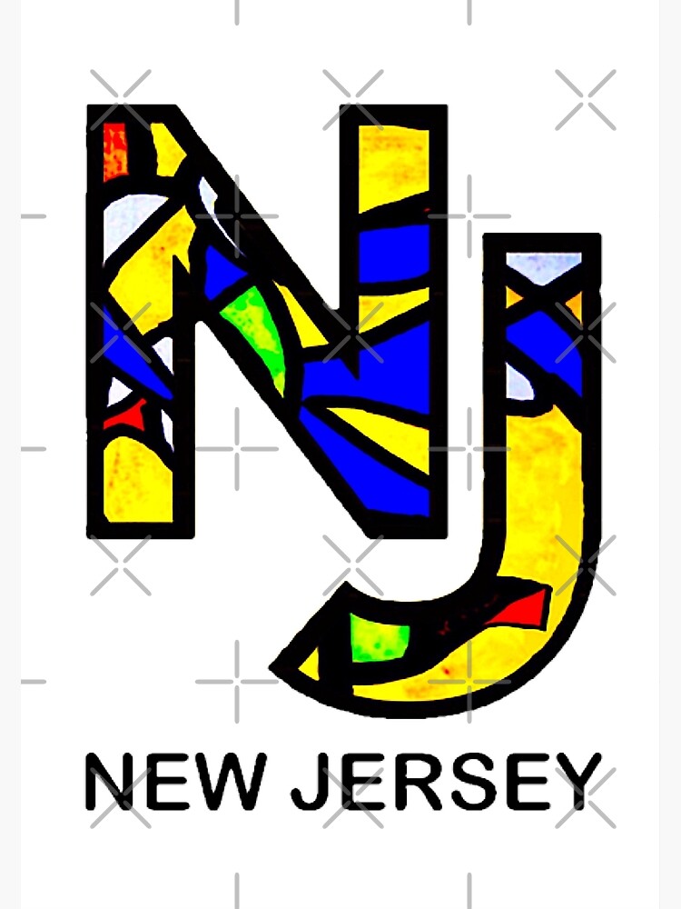 “New Jersey Abstract Logo " Poster by excalibur1365 | Redbubble