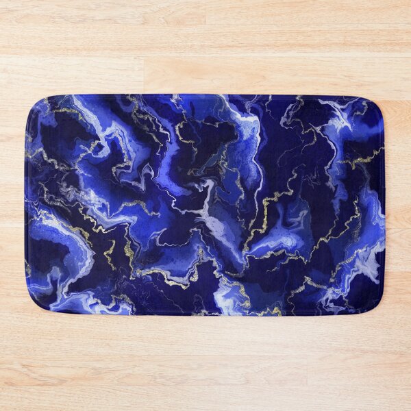 Item preview,  Dark blue marble texture with silver fibres and splashes designed and sold by AnastasiyaFad.