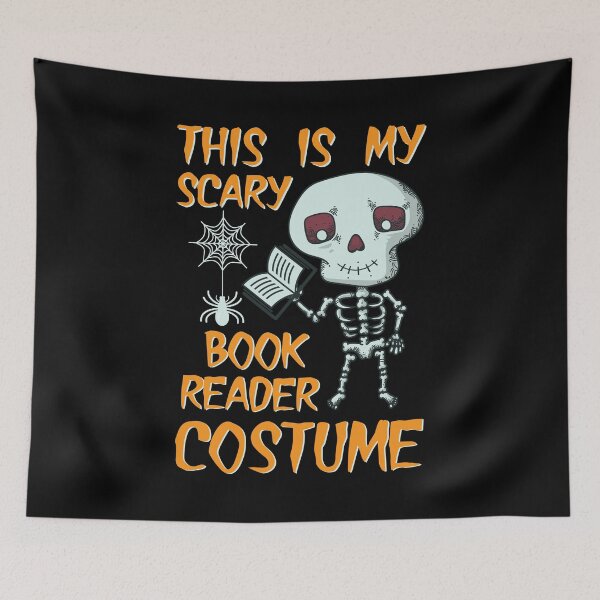 Item preview, Lustiges Skelett Bücherwurm Kostüm Design für Halloween design designed and sold by AYDreamers.