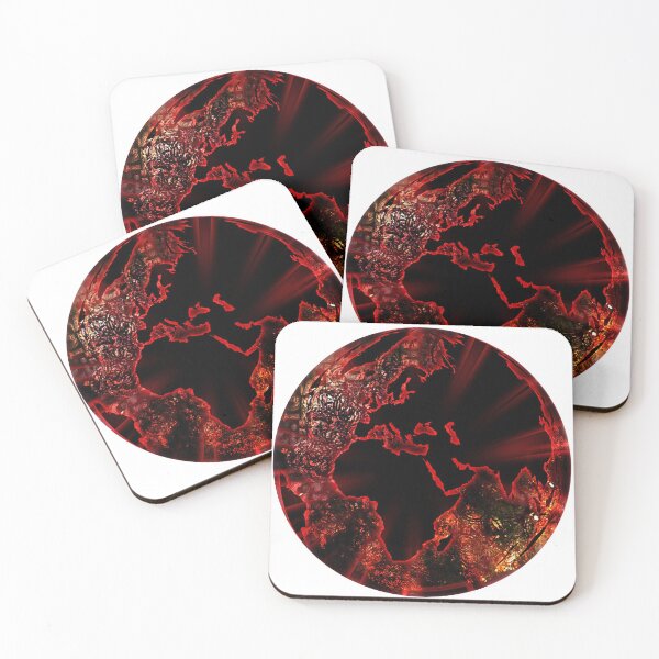 Item preview, Black and red world globe abstract designed and sold by Maks08.