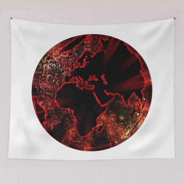 Item preview, Black and red world globe abstract designed and sold by Maks08.