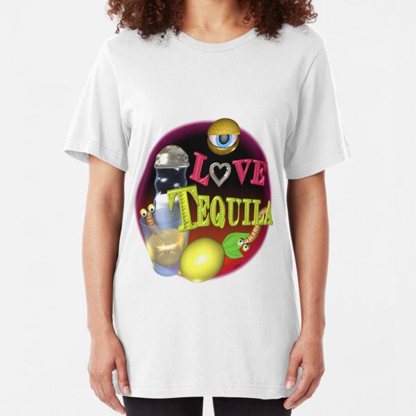 I love tequila from valxart.com Slim Fit T-Shirt