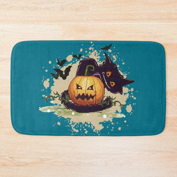 Item preview, Pumpkin Cat (Teal) designed and sold by caj-trixie.