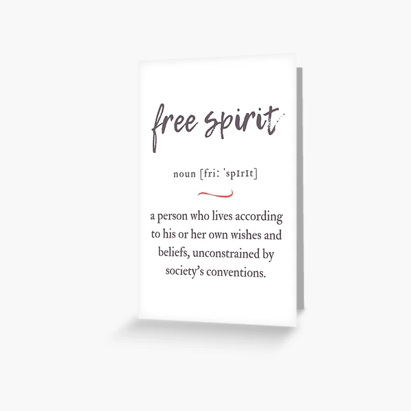 Free Spirit Definition | Dictionary Collection | Art Board Print