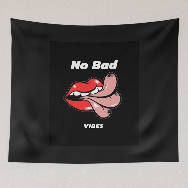 Item preview, No Bad Vibes on Black Background designed and sold by clounewcomb.