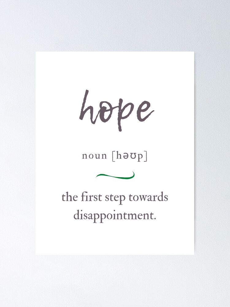  Hope Definition Dictionary Collection Poster For Sale By 