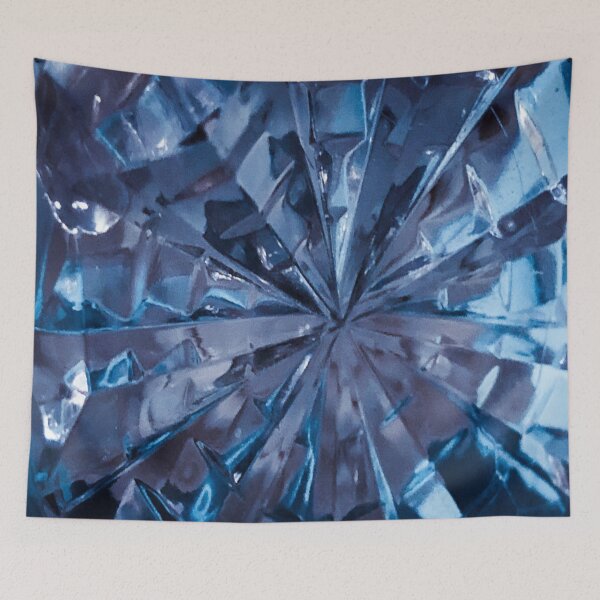 Item preview, Blue Winter Glass Crystal Pattern designed and sold by wildjellybeans.