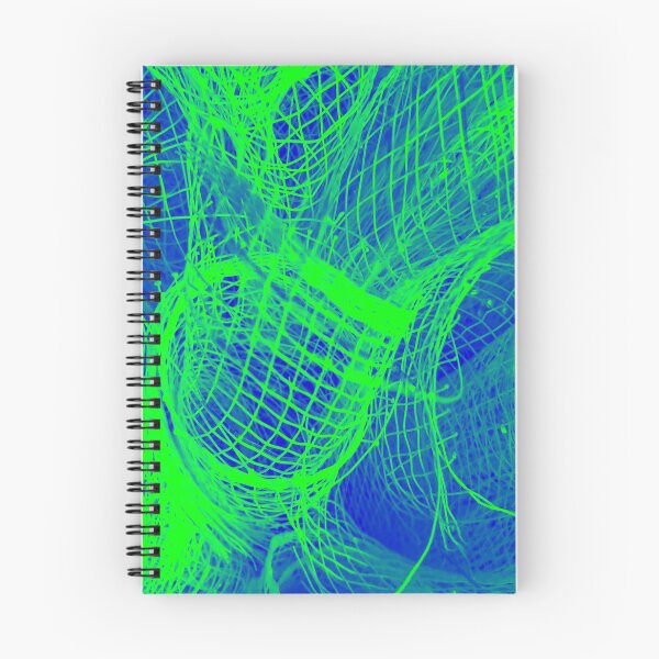 Item preview, Neon Green Blue Mesh Pattern designed and sold by wildjellybeans.