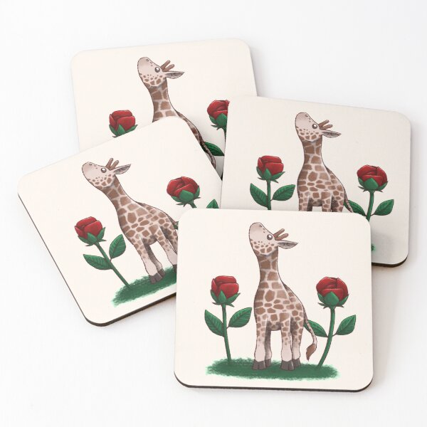 Item preview, Giraffe and Rose Buds designed and sold by Hylli.