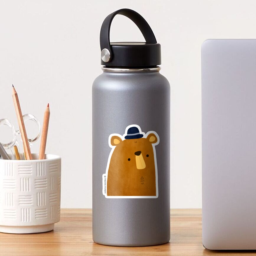 Bear with Hat Sticker