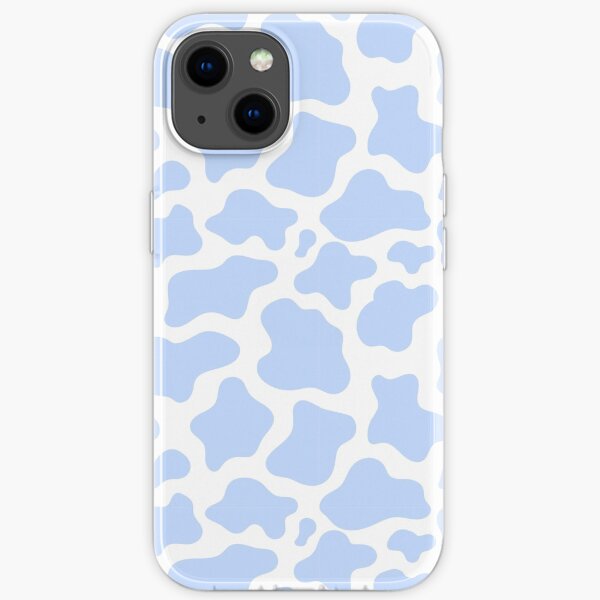 blue cow print! iPhone Soft Case