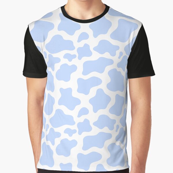 blue cow print shirt