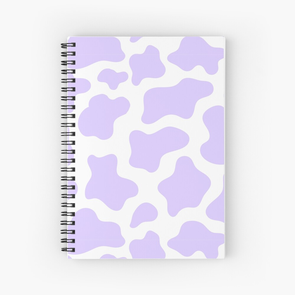 Lilac Cow Print Spiral Notebook for Sale by maobao