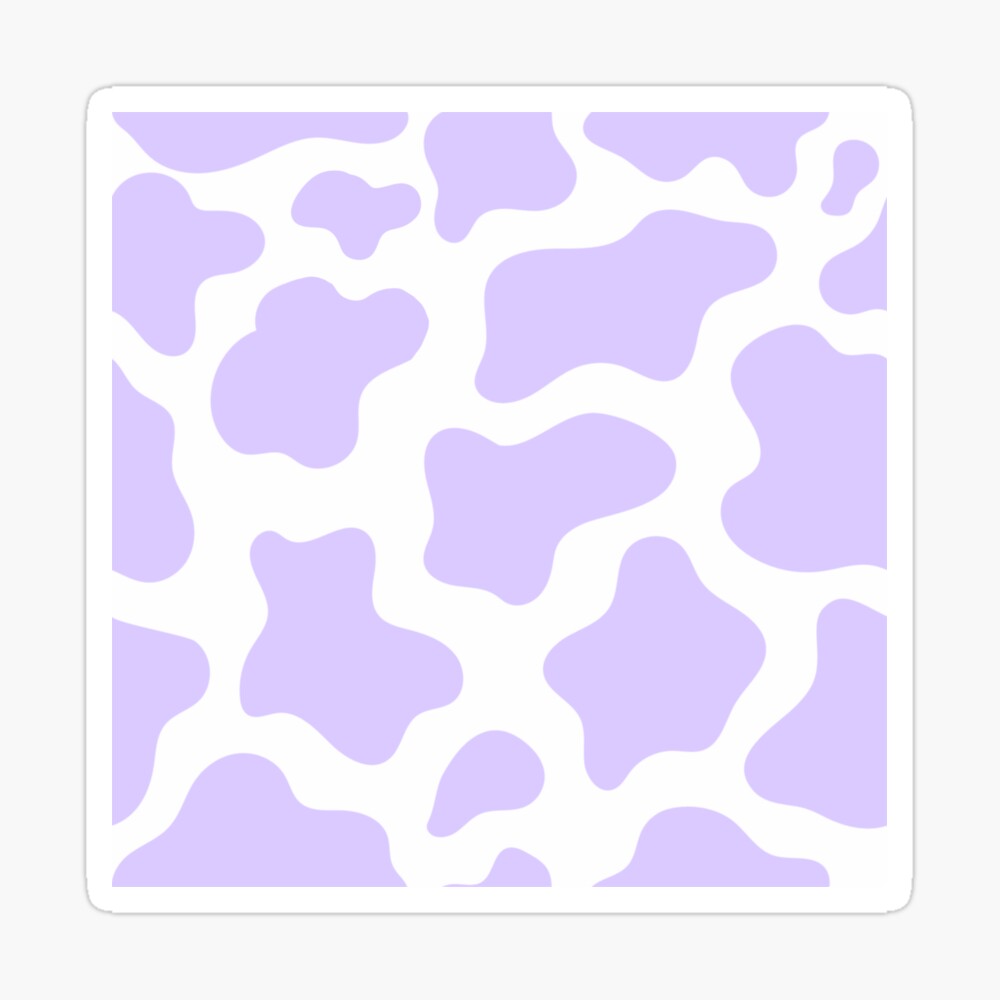 purple cow print pattern, mooo Art Print by Blooming Good