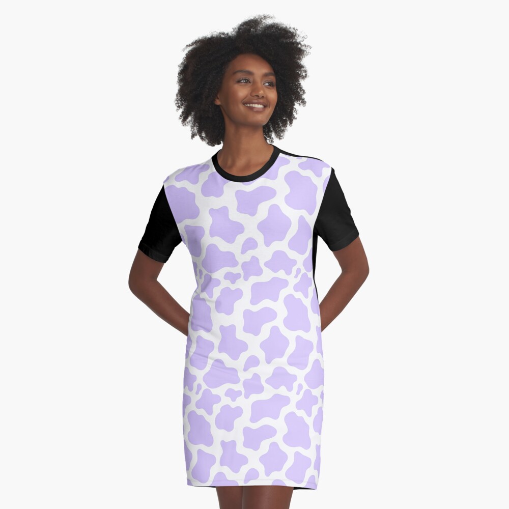 Purple cow print hot sale dress