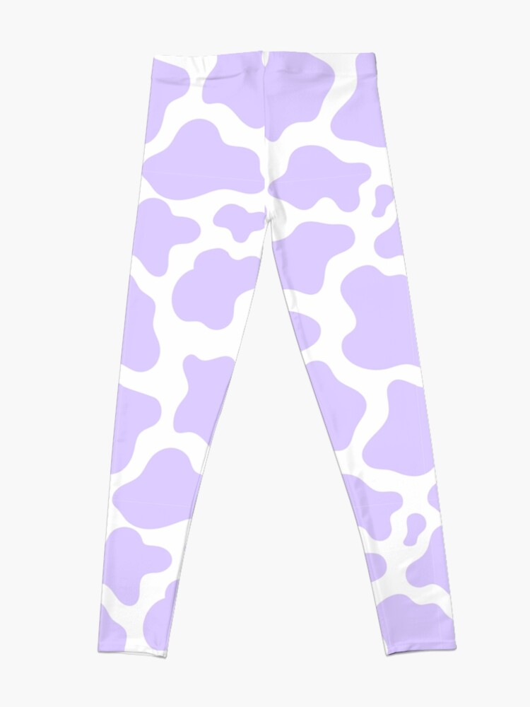 purple cow print! Leggings for Sale by victoriabr