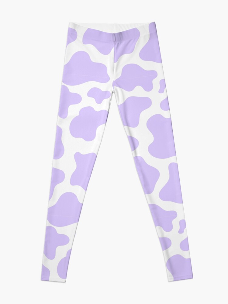 purple cow print! Leggings for Sale by victoriabr