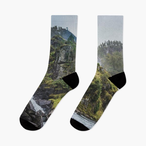 Item preview, natural landscape, waterfall in Norway |  | green nature and water designed and sold by Kinisis.