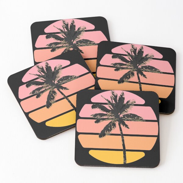 Item preview, Black Palm Tree on Pink Tropical Contemporary designed and sold by beachchic.