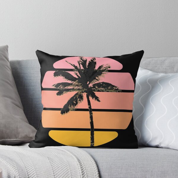 Item preview, Black Palm Tree on Pink Tropical Contemporary designed and sold by beachchic.