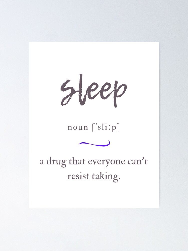 sleep-definition-dictionary-collection-poster-for-sale-by