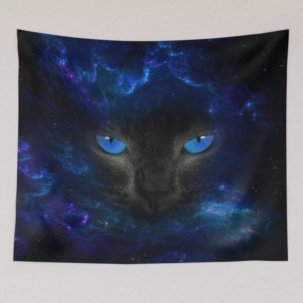 Item preview, CAT IN BLUE SPACE  designed and sold by johnnyssandart.