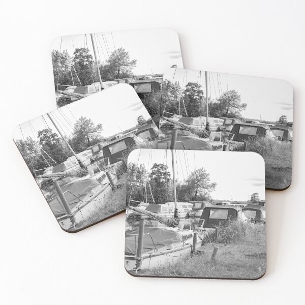 Item preview, Boats moored in the River Thurne in the Norfolk Broads National Park designed and sold by yackers1.