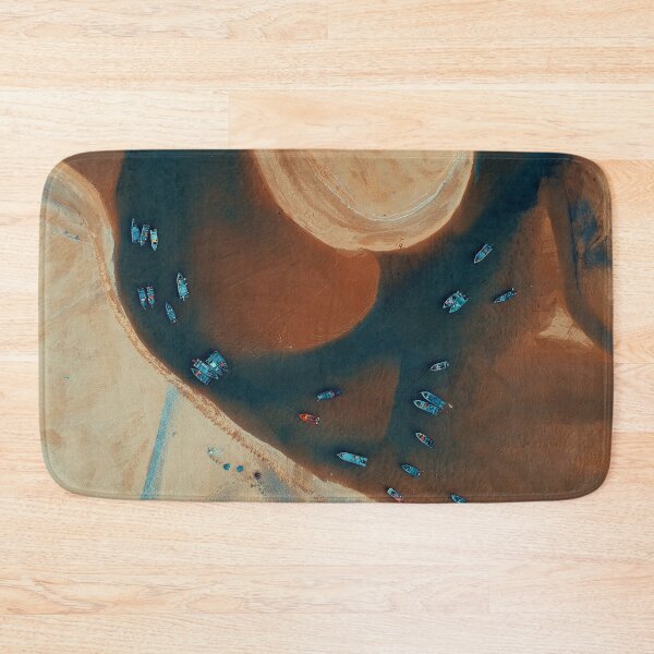Item preview, Boats on the white and brown sand deltas  designed and sold by ModernDesign101.
