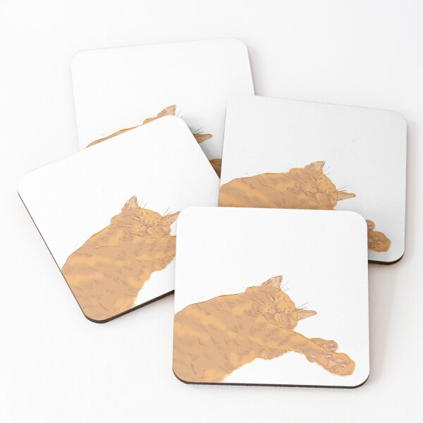Item preview, sleeping orange tabby cat designed and sold by TuesdayLH.