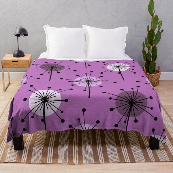 Artikelvorschau, Atomic Era Sputnik Starburst Blumen Lila Flieder entworfen und verkauft von thepixelgarden.