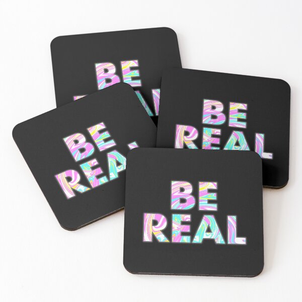 Item preview, BE REAL In Paint Marble designed and sold by SquareClub.