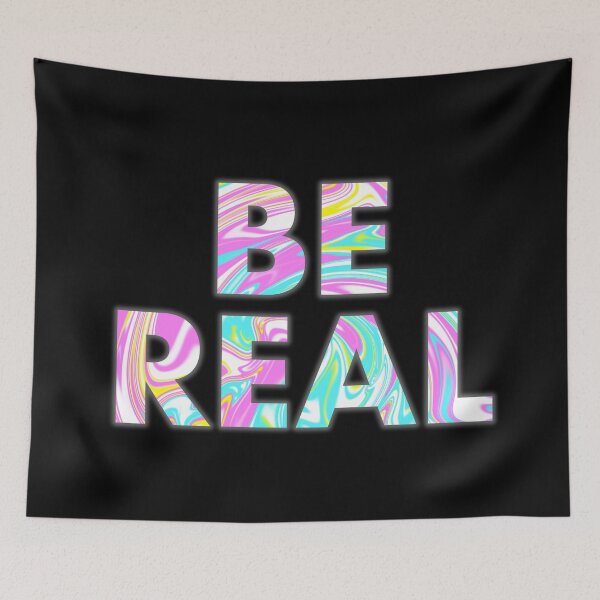 Item preview, BE REAL In Paint Marble designed and sold by SquareClub.