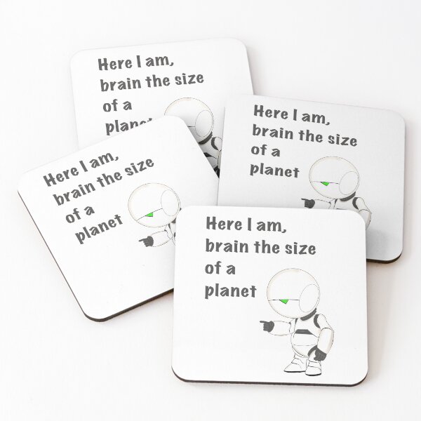 Item preview, Marvin Brain Size of a Planet Hitchhiker’s Guide Quote  designed and sold by Rocket Fox.