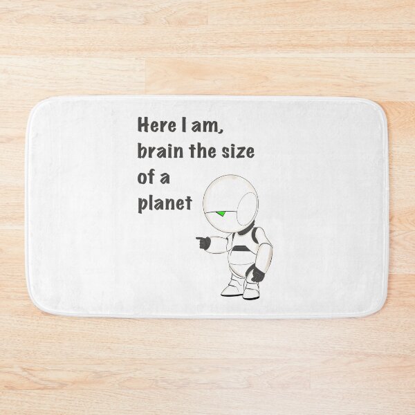 Item preview, Marvin Brain Size of a Planet Hitchhiker’s Guide Quote designed and sold by Rocket Fox.