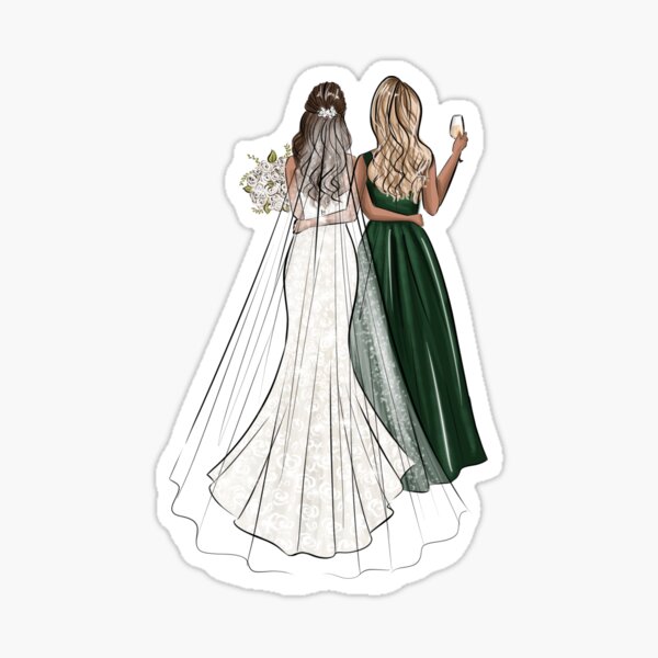 Blonde bridesmaid Sticker