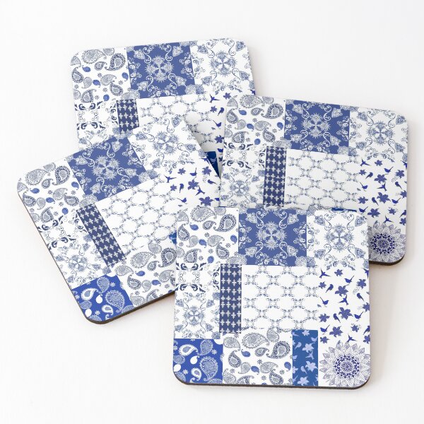 Item preview,  Blue willow,tribal boho patchwork pattern designed and sold by MariaMarinova.