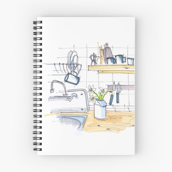 Item preview, cozy morning in cozy kitchen with flowers designed and sold by AnastasiaSketch.
