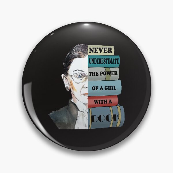 Item preview, Ruth RBG Supports Never Understimate Power of Girl With Book designed and sold by TrustedNomads.