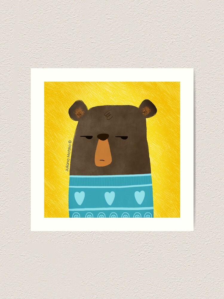 Alternate view of Skeptical Bear Art Print