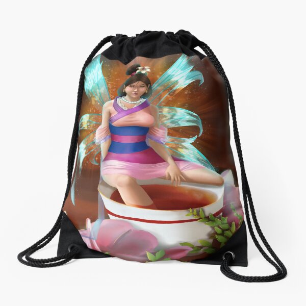 Tea Fairy Drawstring Bag