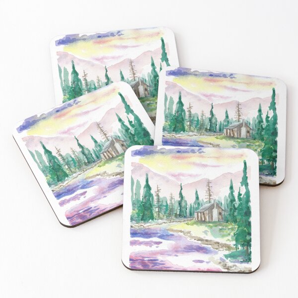 Item preview, Cabin In the Woods Watercolor designed and sold by BreonBliss.